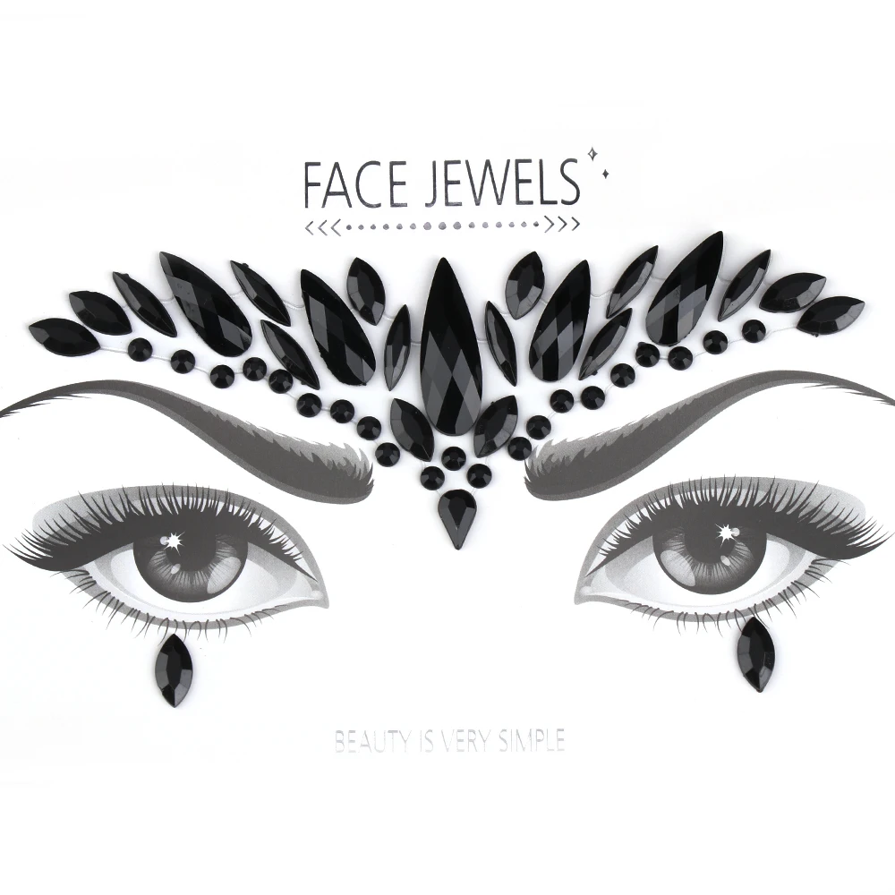 

Women Adornment Crystal Face Body Jewelry Festival Party Glitter Eyebrow Eye Stickers Tattoo Fancy Makeup Christmas Xmas Decor