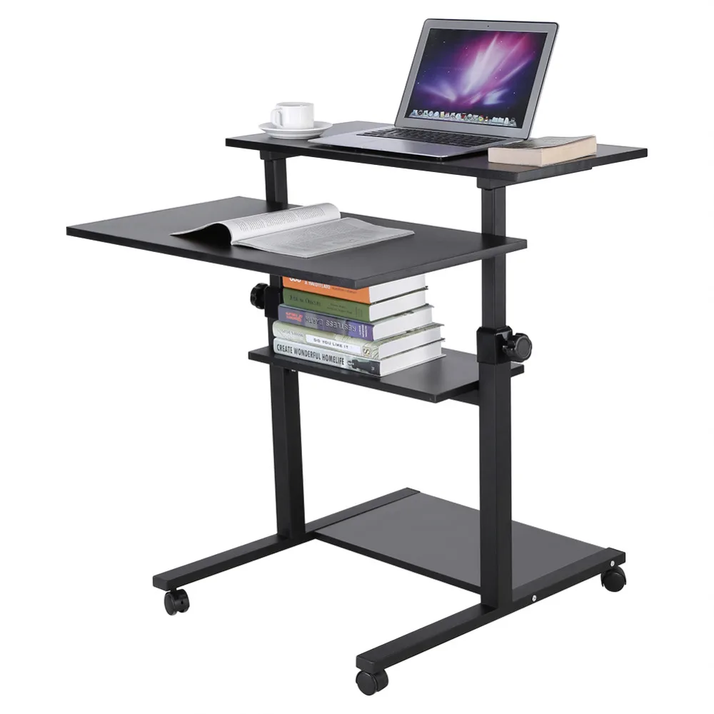 Регулируемый компьютерный стол кровать обучения бытовой компьютерный стол ноутбук стол для дома офиса школьная мебель