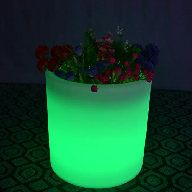 

Remote control Colorful Changeable Led Luminous flash flower pot of indoor illuminated Light planter pot Free Shipping 10pcs/Lot