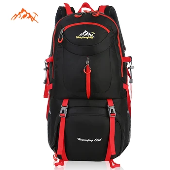 

60L Outdoor Backpack Waterproof Nylon Climbing Travelling Bags Durable Hiking Bags Man Women Mountaineering Camping Bag