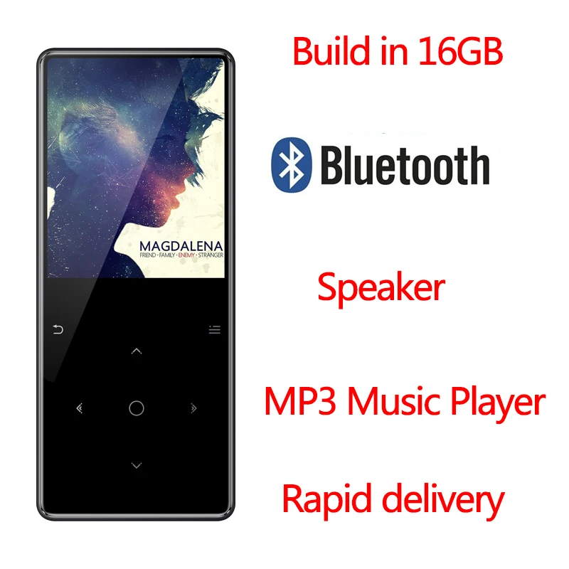 

Btsmone new long play Bluetooth touch MP3 music player Bulit-in 16GB and Speaker Slim walkman Suit for Running Walking Climbing