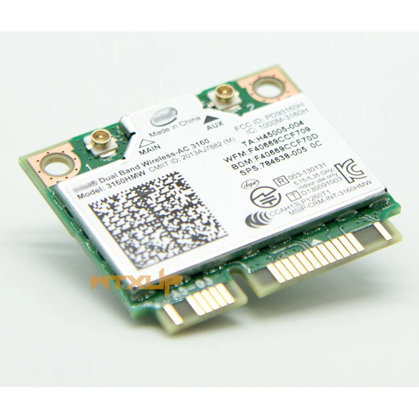 433 Мбит/с 802.11ac мини PCI Express wifi беспроводной адаптер с Bluetooth 4.0HS Wi-Fi карта 3160HMW BT4.0 3160AC Intel vPro/WIDI