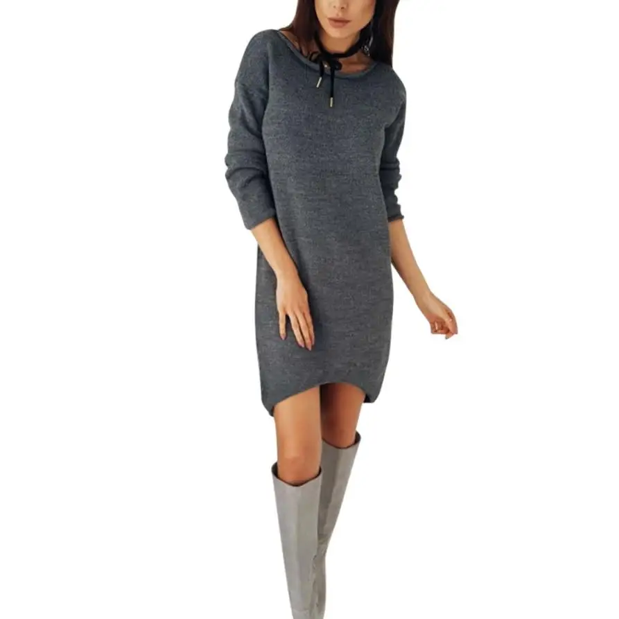 #4 DROPSHIP 2018 NEW Fashion Women Solid O-Neck Sweater Long Shirt Casual Sleeve Pullove Dress Freeship
#4 DROPSHIP 2018 NEW Fashion Women Solid O-Neck Sweater Long Shirt Casual Sleeve Pullove Dress Freeship