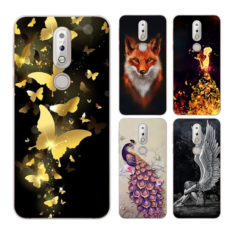 

Goterfly For Nokia 7.1 case cover silicone TPU cartoon for Nokia 7.1 case 5.84 inch colorful cute printing protective Back cover