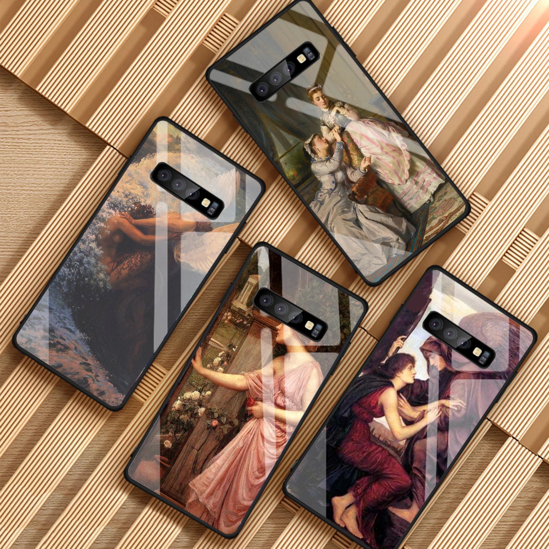 

art painting Birth of Venus Tempered Glass Phone Case For Samsung Galaxy A6 A6S A8 A8S J6 J8 2018 S8 S9 S10 PLUS NOTE 8 9