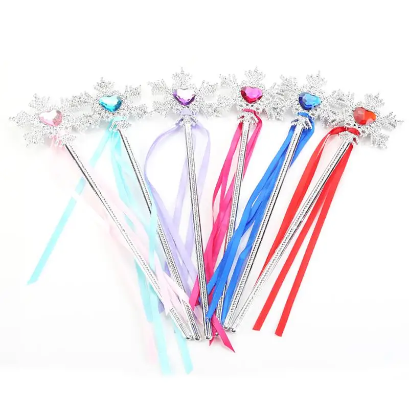 Children Shinning Princess Crown Hairbands For Girls Birthday Gift Jewelry Queen Diadem Children Hair Clip Magic Wand Sets - Цвет: Magic Wand 6pcs