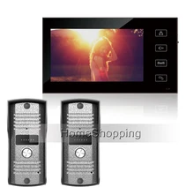 ENVÍO de la Nueva 7 “Pantalla Táctil a Color Video de La Puerta Sistema de Intercomunicación teléfono + 2 campana Impermeable Al Aire Libre Cámara + Monitor de 1 EN STOCK