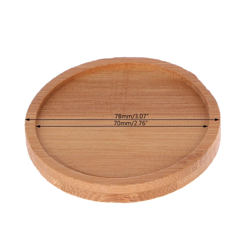 

1Pc Mini Bamboo Saucer Succulent Planter Pot Flower Container Bonsai Tray Holder
