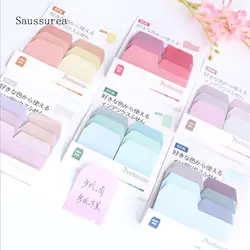 Корейский стационарные каваи блокнот блокноты для записей милый градиент цвета индекс паста памятки-стикеры бумага Стикеры канцелярские