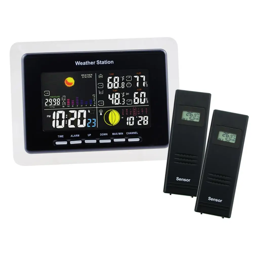 Buy Wireless Weather Station 2 Remote Sensors Weather Forecast WWVB RCC