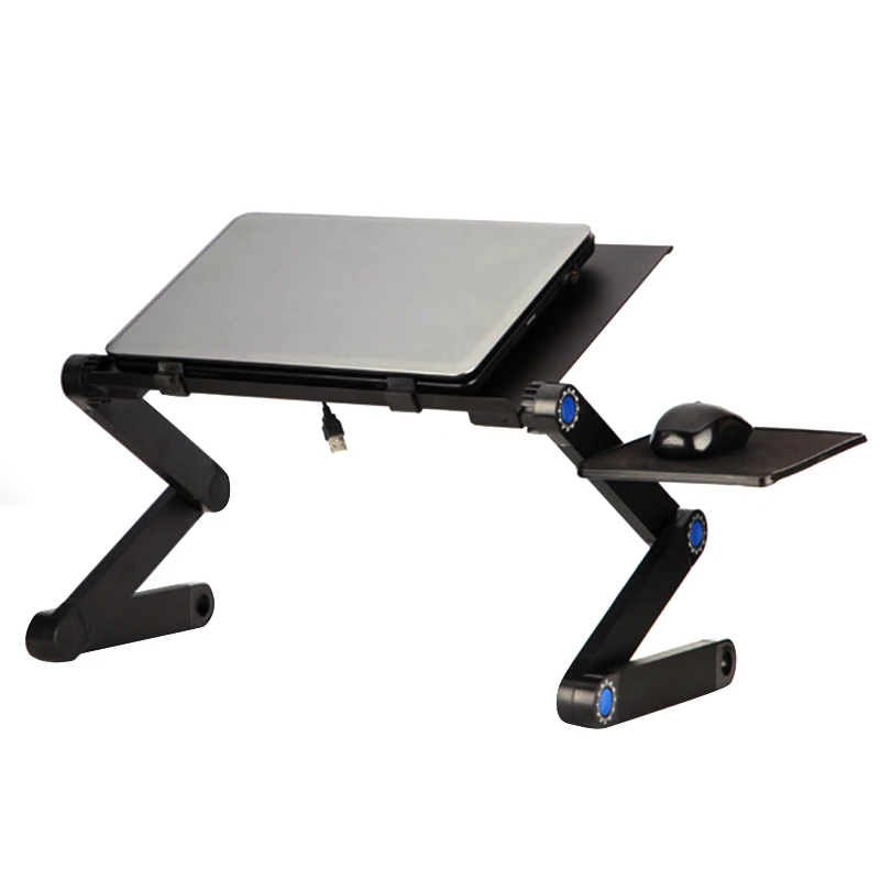 Портативный 360 складной стол для ноутбука компьютерный стол с 2 отверстиями охлаждающий стол для ноутбука держатель с коврик для мышки для