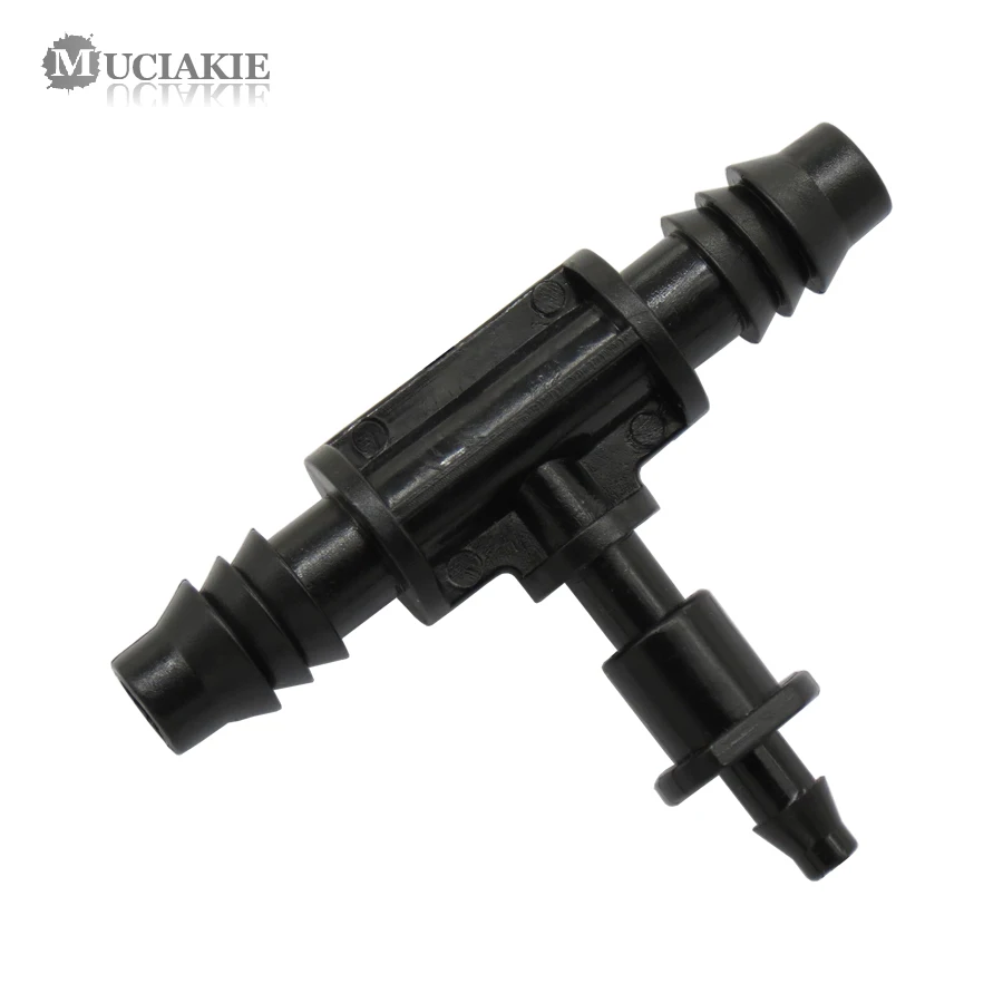 

MUCIAKIE 5PCS Garden Irrigation Tee 1/4" To 3/8" Reducing Tee Barb 8/11 To The 4/7 Hose Removable Connector Garden Hose Splitter