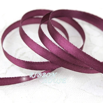 

(25 yards/roll ) 1/4" (6mm) Red Sauce Single Face Satin Ribbon Webbing Decoration Gift Christmas Ribbons Wholesale