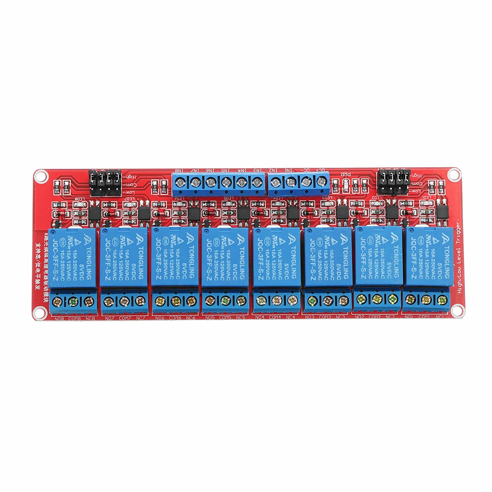 

5V 8 Channel Level Trigger Optocoupler Relay Module For Arduino