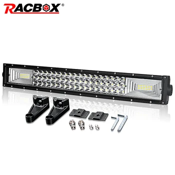 

Triple Row LED Light Bar 324W 22 Inch Curved Spot Flood Combo 12V 24V Car Truck 4WD ATV UTV Boat Driving Lamp spotlight for auto