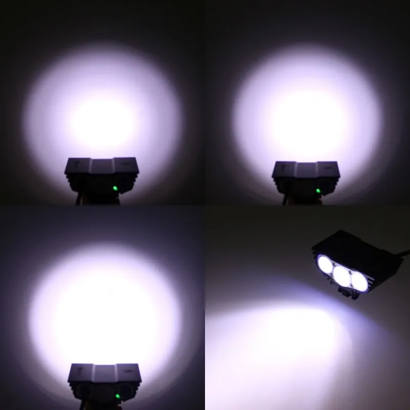 Водонепроницаемый 3XT6 светодиодный велосипедный светильник 10000лм передний велосипедный головной светильник для ночного велоспорта 5 в USB фара только лампа без батареи