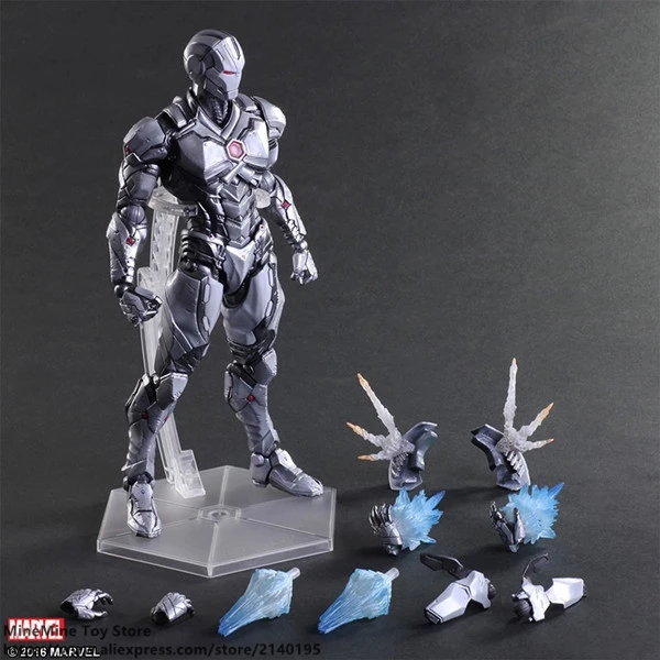 

ZXZ Marvel Avengers Iron Man gray 28cm Action Figure Posture Model Anime Decoration Collection Figurine Toys model children