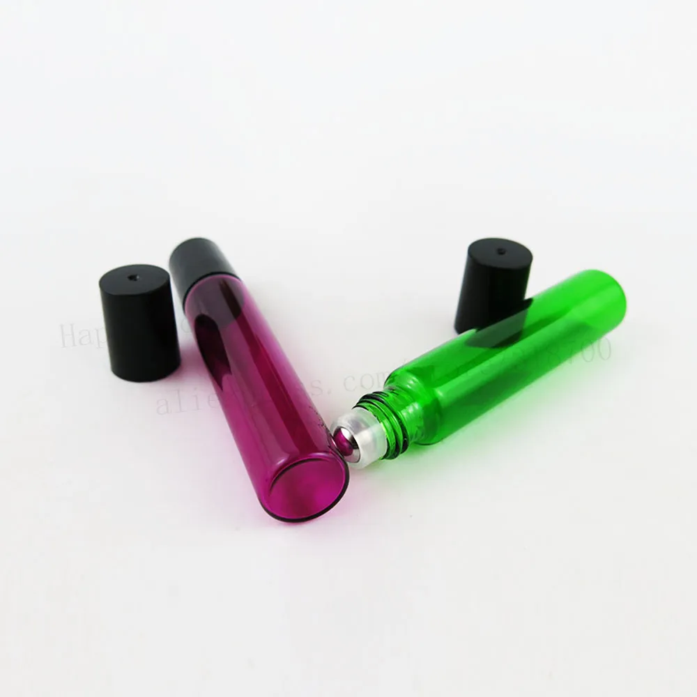 30 x 4 Colors 10ml Small roll on bottles for essential oils 10cc empty beauty roll 5