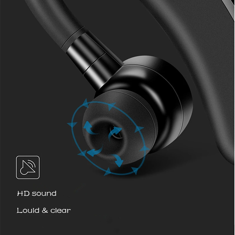 V9 Wireless Headset with Mic Voice Control Bluetooth Earphone for Phone Fit on Left Right ear (4)