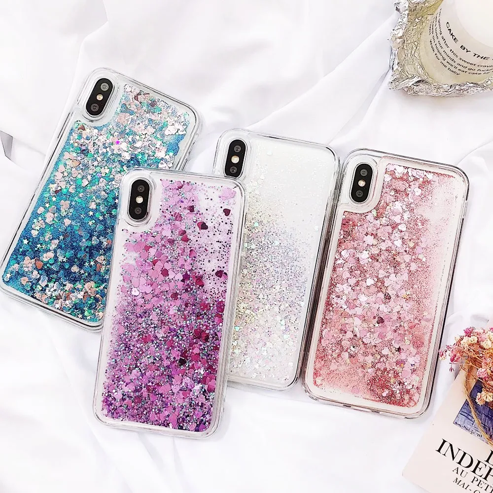 

Soft Glitter Dynamic Liquid Quicksand Case for iPhone 8 Cases 5S SE 6S Plus for iPhone 7 Cover 8 Plus Silicon Case For iPhone X