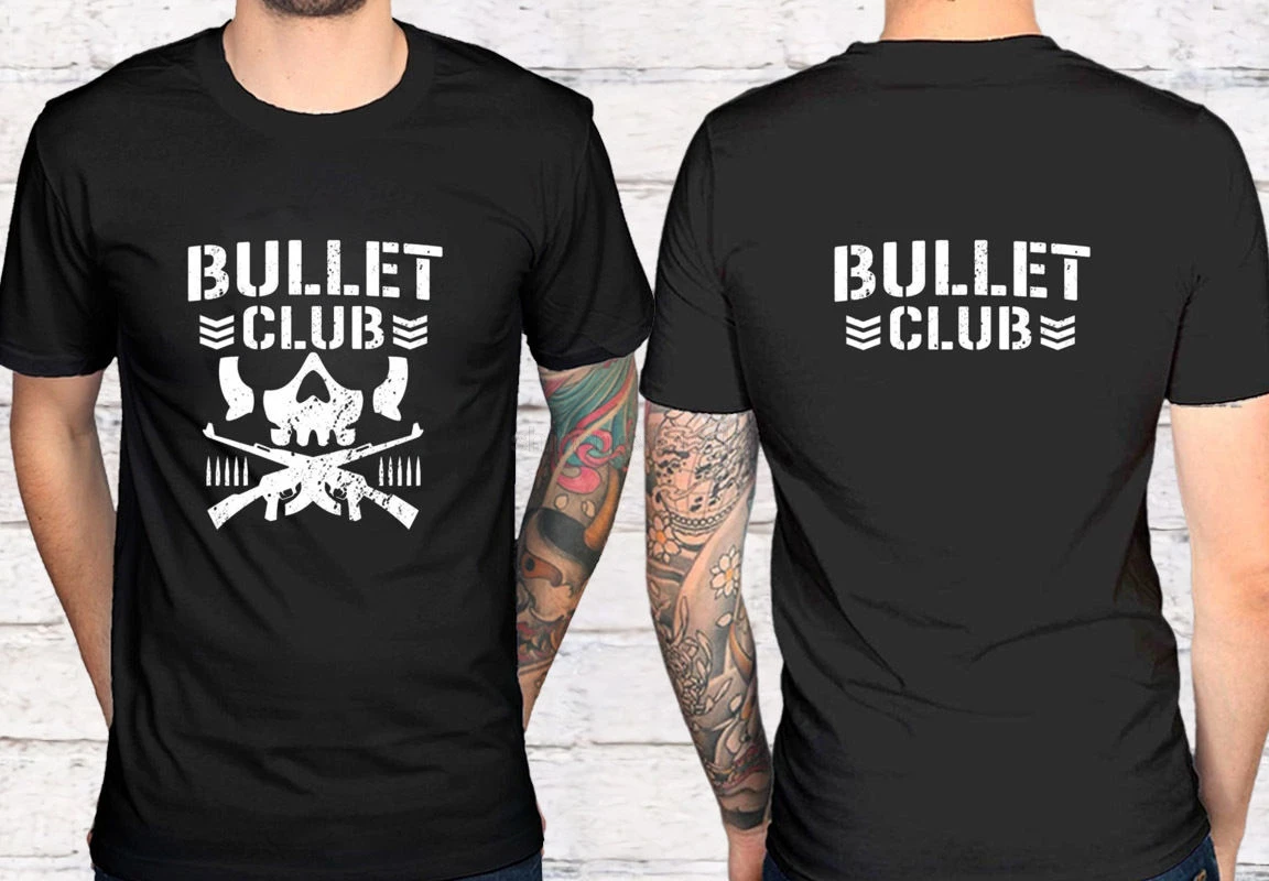 2 الجانب رصاصة نادي جديد اليابان برو المصارعة قميص أسود المحملة قميص S-3XL