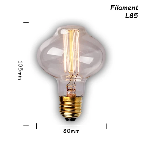 10 шт./лот, винтажная лампа E27/E14 Ретро Светильник лампы 110 V/220 V edison светодиодная лампа для дома/Декор в гостиную 40/60 W, лампы накаливания, лампы - Цвет: L85