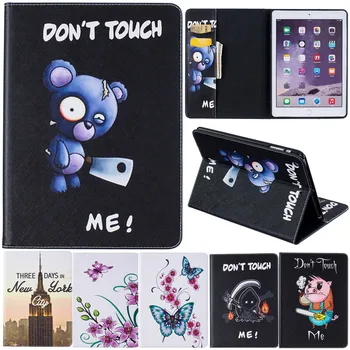 

Cartoon Stand Leather Cover for Apple ipad Mini 1 2 3 Mini2 Mini3 Tablet Case Animal Bear Butterfly Flower Wind chime Iron Tower