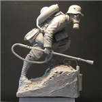 Comandante sem Pintura e Desmontado Escala Resina Figura Kit Ww2 16127d 1 - 16 27 comandante sem pintura e desmontado 16127d