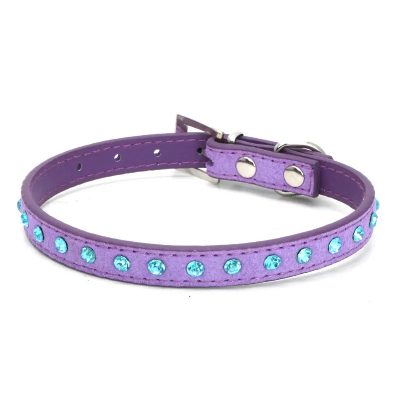 Traumdeutung Cat Collars Blue Rhinestone Sueded Leather Collar For Pets Cats Puppy Mascotas Collier coleira gato Traumdeutung Cat Collars Blue Rhinestone Sueded Leather Collar For Pets Cats Puppy Mascotas Collier coleira gato