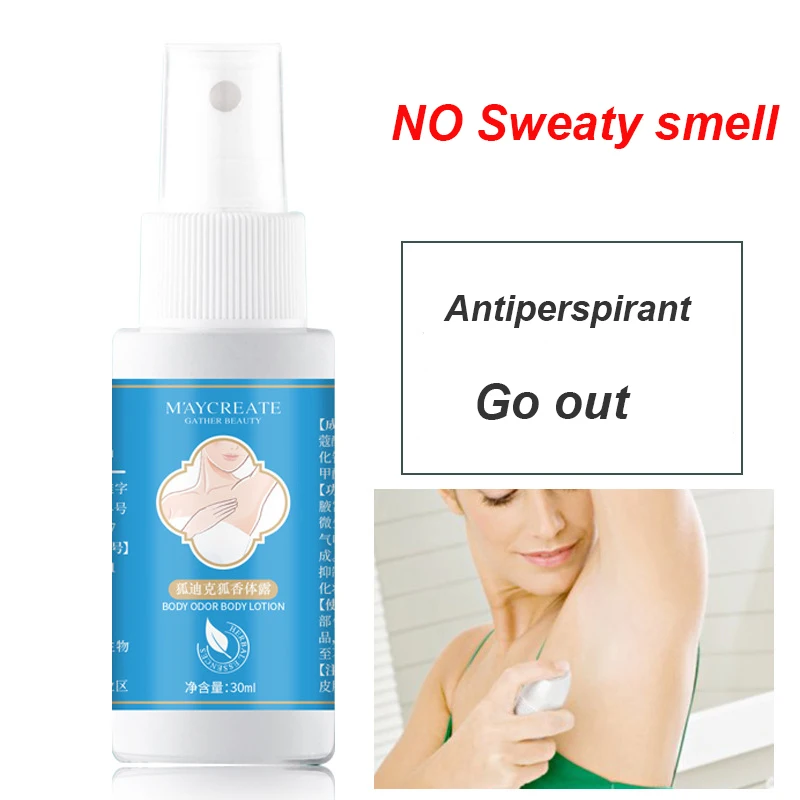Natural Herbal Deodorant Spray 30ml Plant Odor Purified Water Deodorant