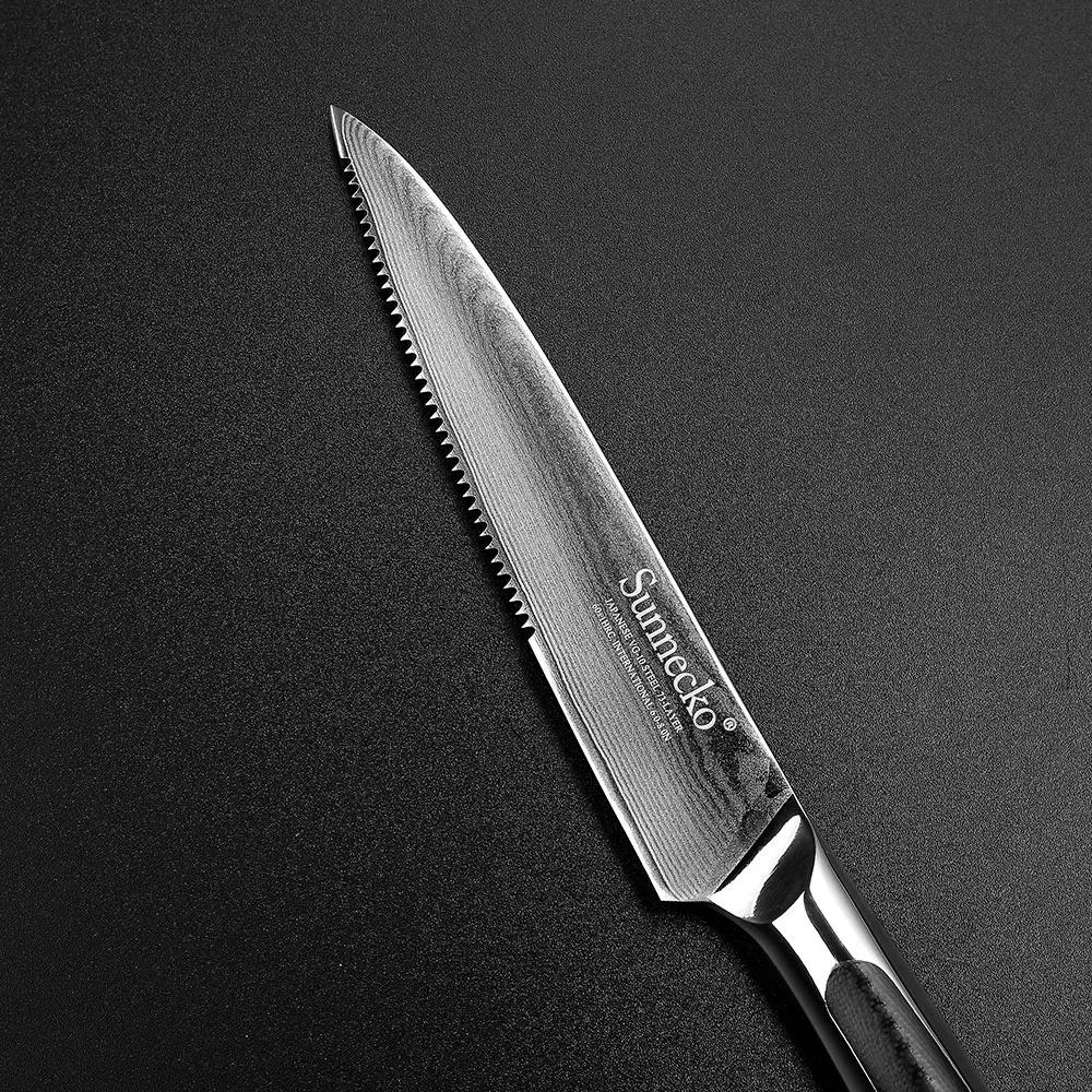 SUNNECKO 4 × 5 дюймов нож шеф-повара для стейка набор кухонных ножей японский Дамаск VG10 сталь острое лезвие 60HRC G10 Ручка режущие инструменты