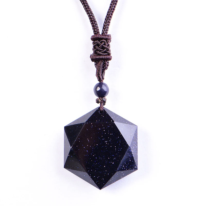 

new Black Obsidian Six Awn Star Pendant Obsidian Jade Jewelry Fine JewelryNecklace Obsidian Star Jewelry