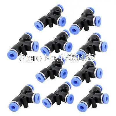 Raccordi Rapidi A 3 Vie Con Connettore A T One Touch Da 4Mm A 4Mm Pneumatici Da 10 Pezzi