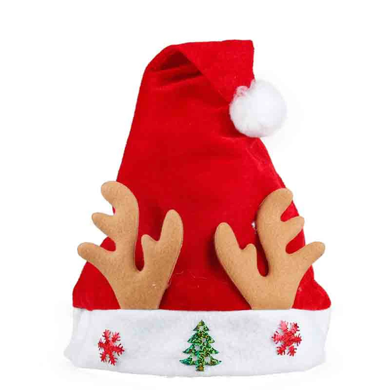 Прекрасный рога Рождество шляпы Санта Клаус шляпы рождественские украшения реквизит взрослых детей Рождество шляпы Свадебная вечеринка поставки