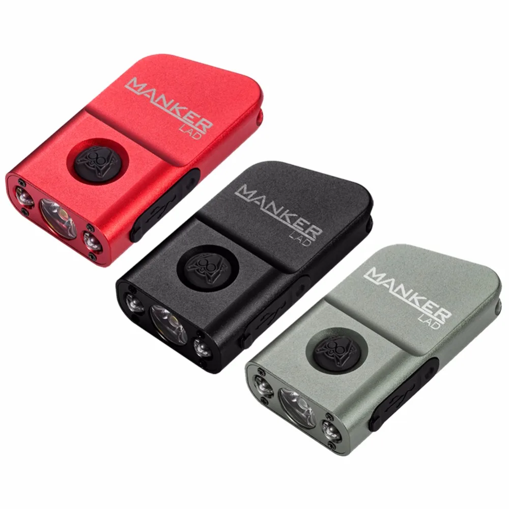 MANKER LAD 230 Люмен USB Перезаряжаемый брелок фонарик с Nichia 219C светодиодный + 2x красная