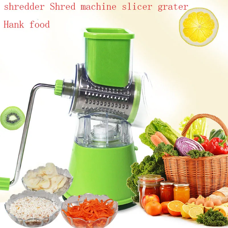 

New Vegetable Cutter Round Mandoline Slicer Potato Julienne Carrot Grater Cheese Slicer Stainless Steel Blades Kitchen Tool