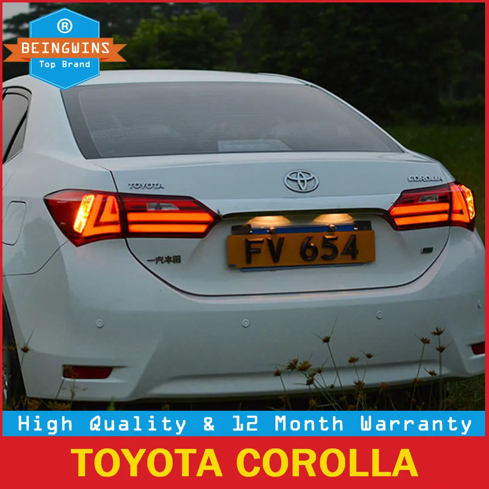 BEINGWINS Автомобиль Стайлинг для Toyota Corolla задний фонарь светодио дный лампа парковочные тормоза указатели поворота