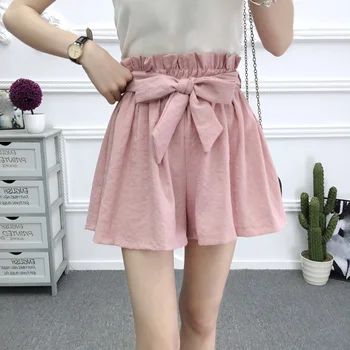 

Fashion Women Summer Wide Legs Shorts Casual Shorts Beach High Waist Short