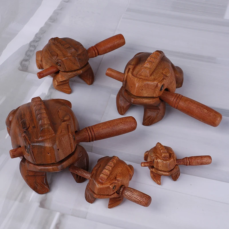 

Thailand Frog Feng Shui Art Figurines Miniatures Decoration AccessoriesLucky Craft Wooden Frogs Home Office Decoration