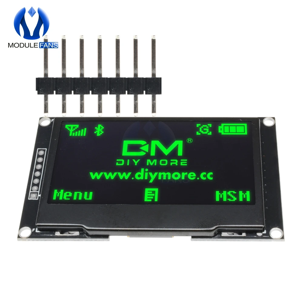 Цифровой ЖК-экран 12864 128X64 зеленый OLED дисплей модуль C51 плата для Arduino Diy Электронные 2,4" 2,42 дюймов SSD1309 STM32