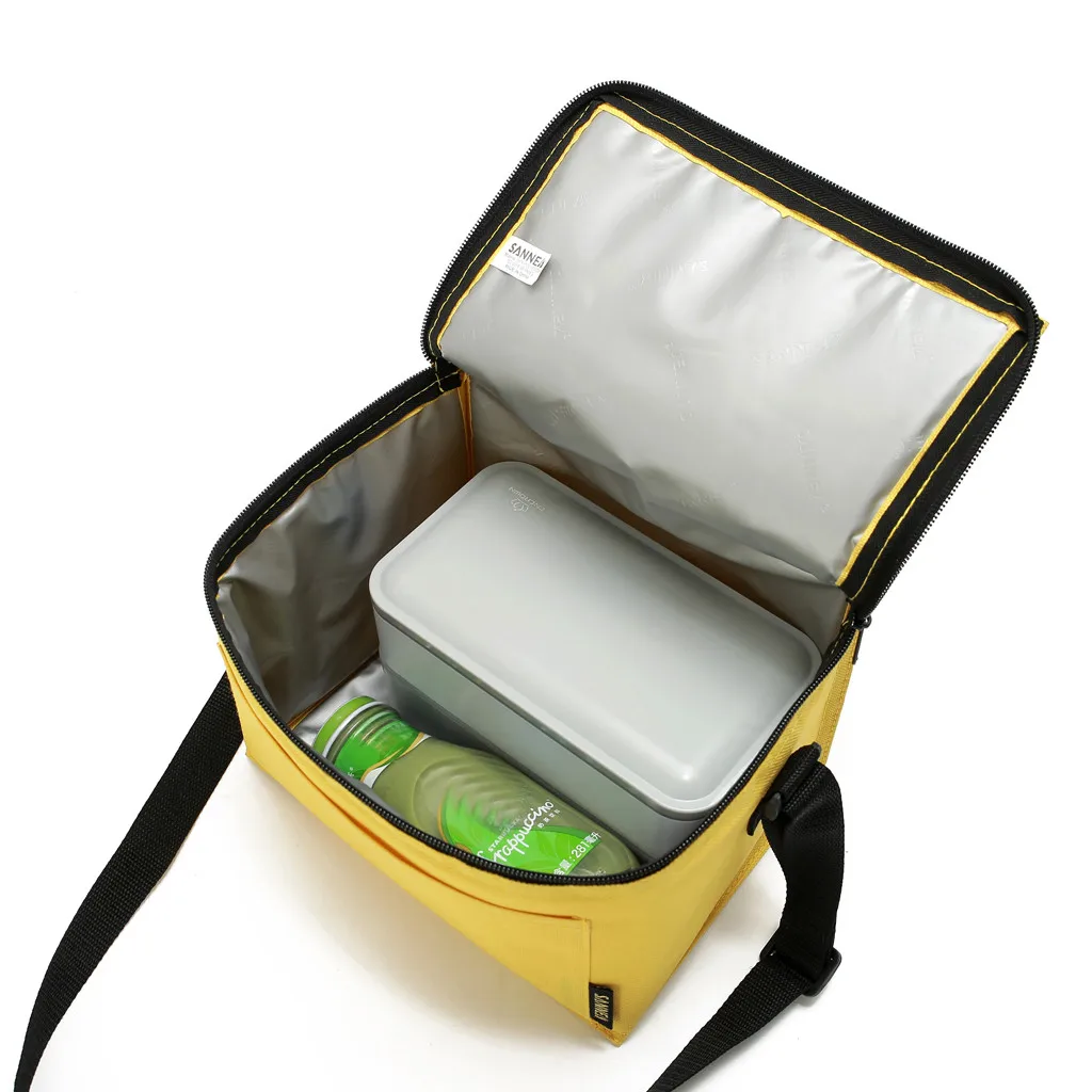 

Geisoleerde Lunch Tas Voor Vrouwen Mannen Koeler Kids Tote Voedsel Picknick Thermische Lunchbox Zwart High Capacity *