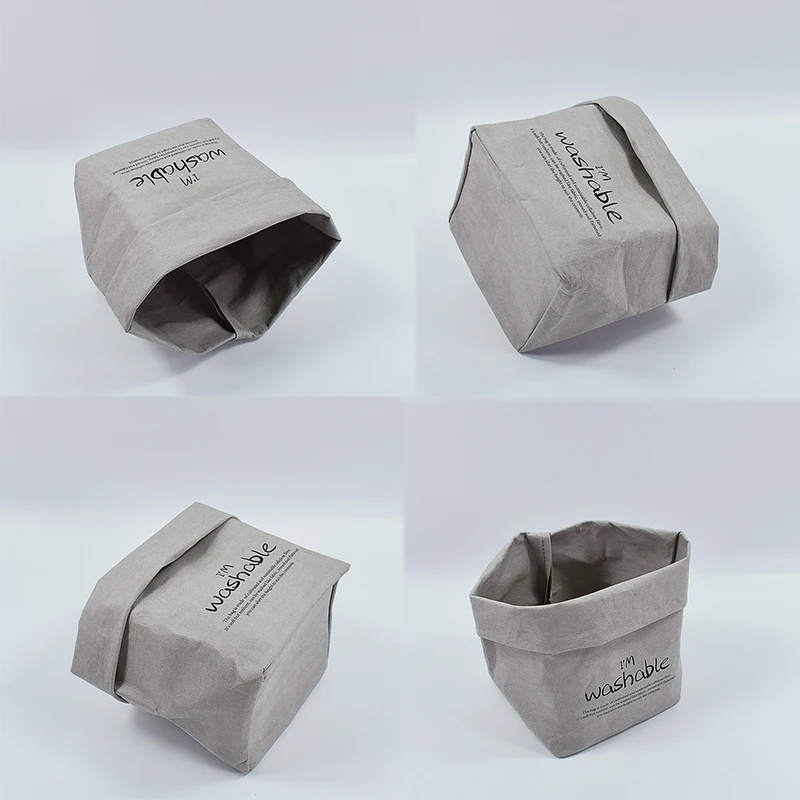 INS скандинавском стиле крафт-бумажный мешок моющийся цветочный горшок многофункциональная домашняя сумка для хранения многоразовая ваза горшок домашний декор