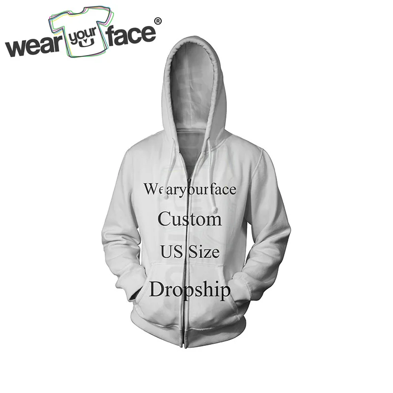 

Custom Dropship US Size 3D All Over Printed Zippper Pockets Hoodies Sweatshirt Hipster Casual Streetwear Jumper Kid Unisex