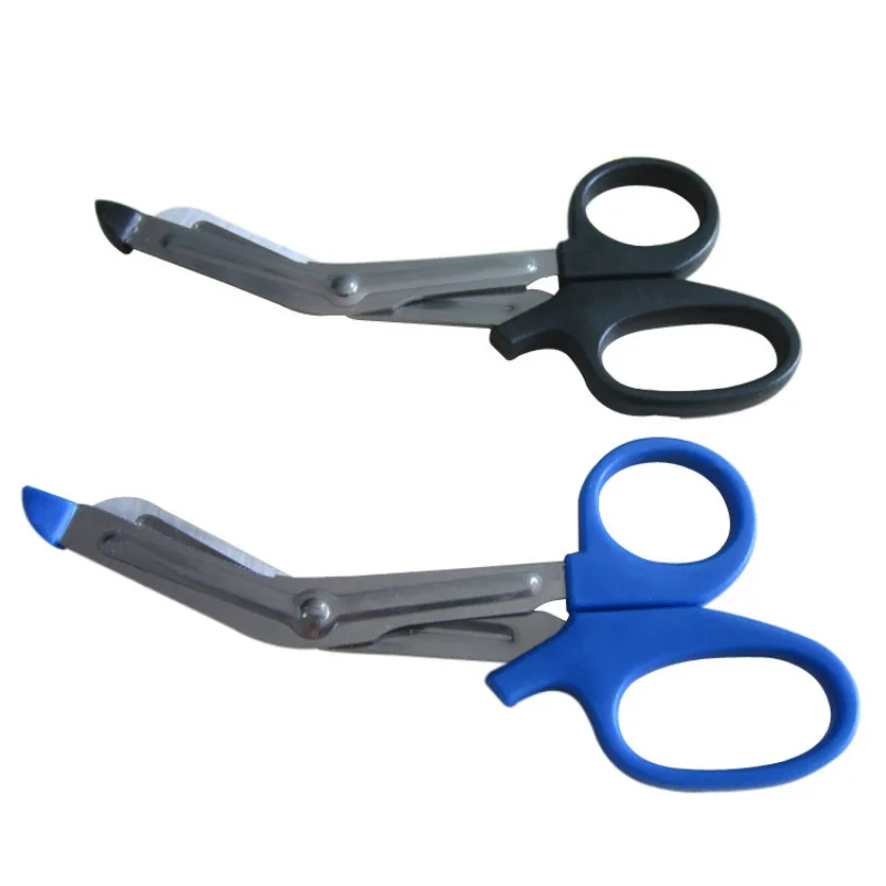 

Medical Bandage Scissors Stainless Steel Serrated Scissors Outdoor Paramedic Bandage Tijera Rescate Safety Tool