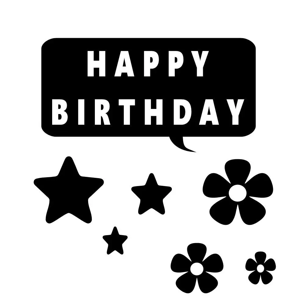  Happy Birthday & Flowers Frame Embossing Die Metal Cutting Die DIY Scrapbooking Paper Album Invitat - 33023931466