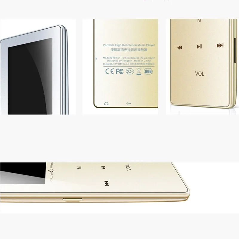 Музыкальный плеер IQQ X01 Bluetooth 8 ГБ без потерь mp4 сенсорный экран FM радио электронная