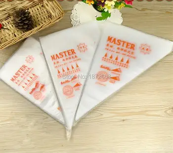 

100Pcs/Pack Small Size Disposable Piping Bag Icing Fondant Cake Cream Decorating Pastry Tip Tool 17X 26CM 100Packs