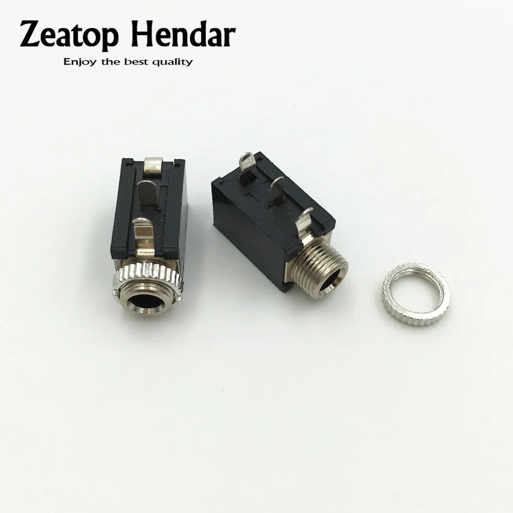 

100Pcs 3.5mm Stereo Jack Socket Chassis with Nut PCB Panel Mount Chassis Adapter 3 Pin Connector