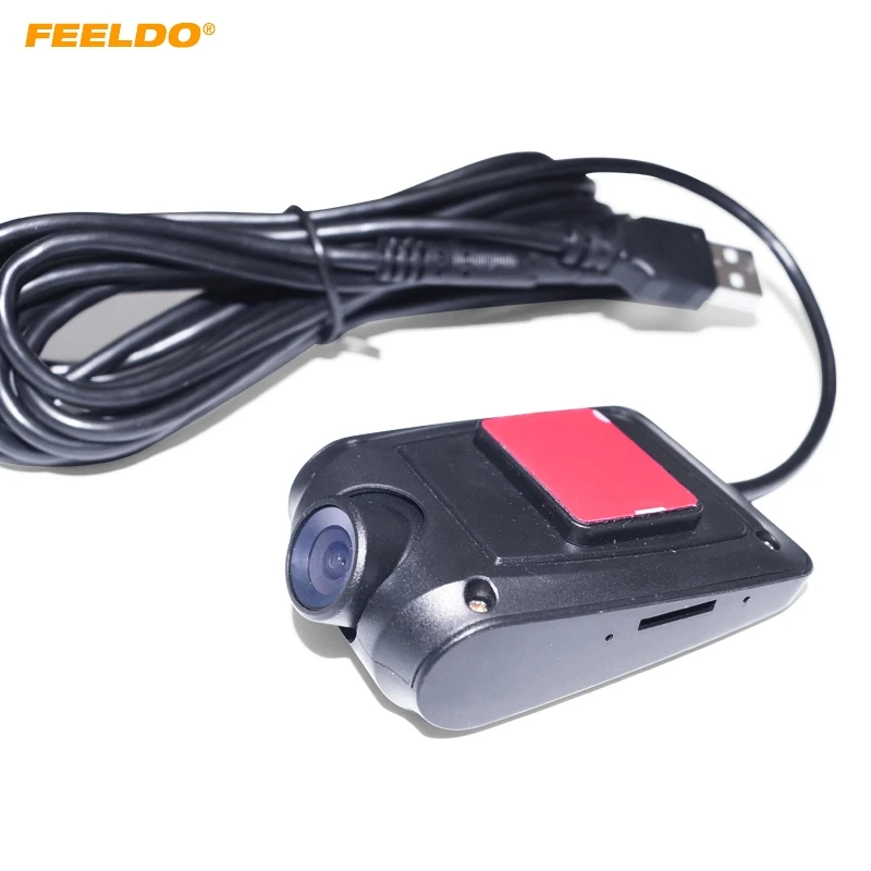 FEELDO Ultra Slim HD frente del coche USB Digital Video grabador DVR cámara para coche Android DVD Navigator # HQ4738|Cámara DVR para coche| - AliExpress