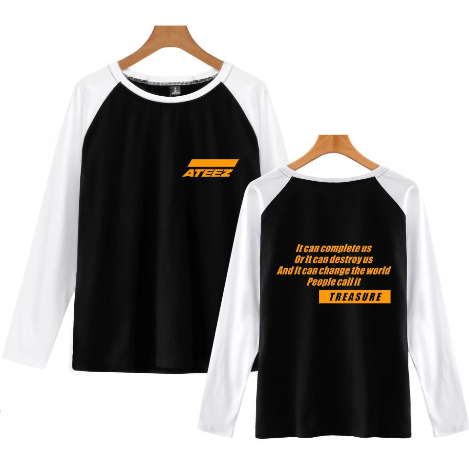 Lucky Friday футболки кавай повседневное Harajuku ATEEZ для женщин/для мужчин одежда мода г. Лидер продаж Футболки с длинным рукавом принт плюс размеры